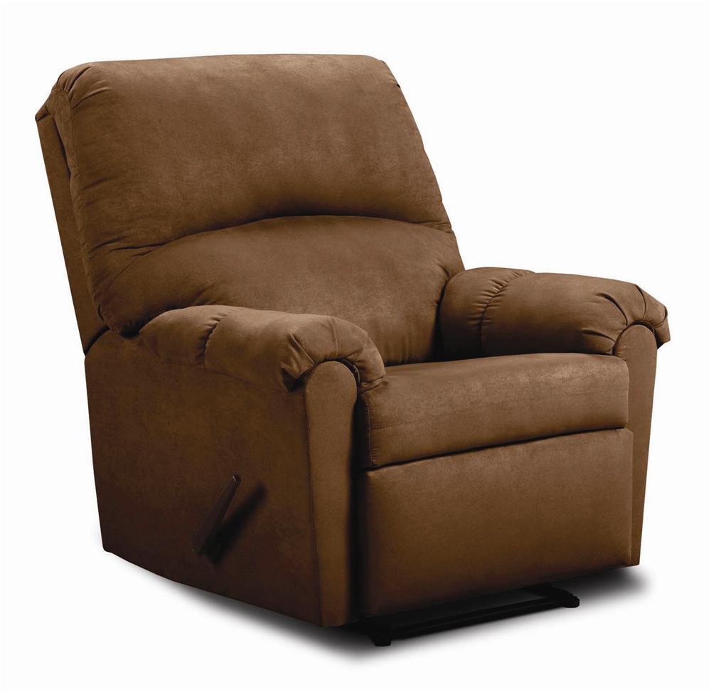 Simmons Upholstery 270 270 Three Way Recliner with Plush Rolled Arms